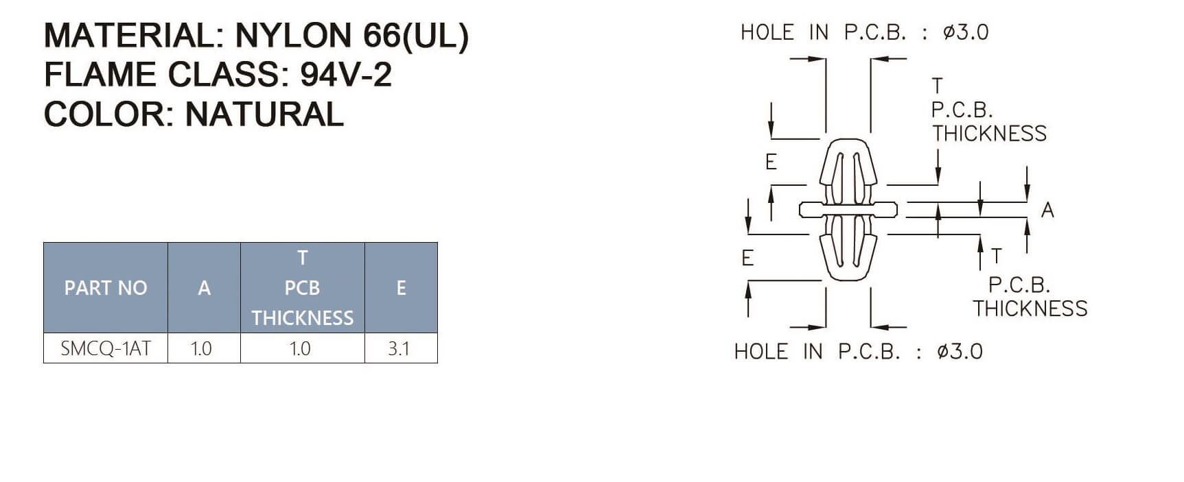 PCB Standoff SMCQ-1AT